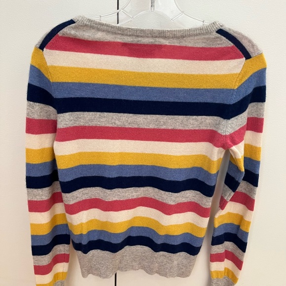 C&C California 100% 2-Ply Cashmere Multi-Color Fitted Sweater - Picture 3 of 4